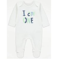 GX502: Baby "I AM ONE" Sleepsuit  (0-12 Months)